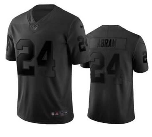 Men's Las Vegas Raiders Jonathan Abram #24 Black City Edition Game Jersey