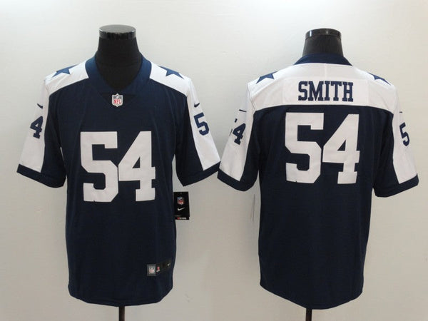 Men's Dallas Cowboys Jaylon Smith #54 Navy Alternate Custom Game Jersey