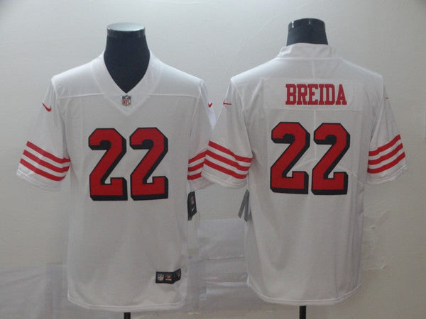 Men's San Francisco 49ers Matt Breida #22 White Game Player Jersey