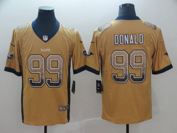 Men's Los Angeles Rams Aaron Donald #99 Yellow Player Game Jersey