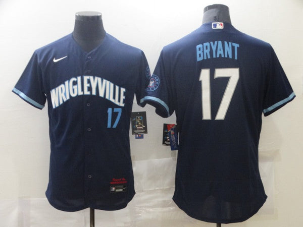 Men's Chicago Cubs Kris Bryant #17 Navy Replica Baseball Jersey