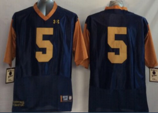 Men's Notre Dame Fighting Irish Manti Te'o #5 Navy Player Jersey