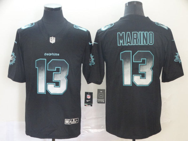 Men's Miami Dolphins #13 Dan Marino Black Authentic Game Jersey