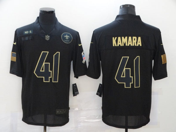 Men's New Orleans Saints #41 Alvin Kamara Black Player Game Jersey