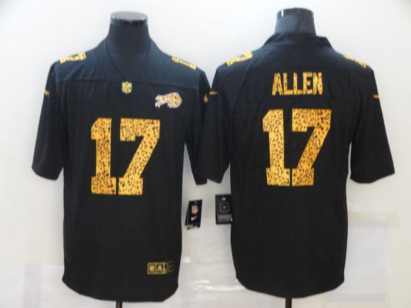 Men's Buffalo Bills Josh Allen #17 Black Game Player Jersey