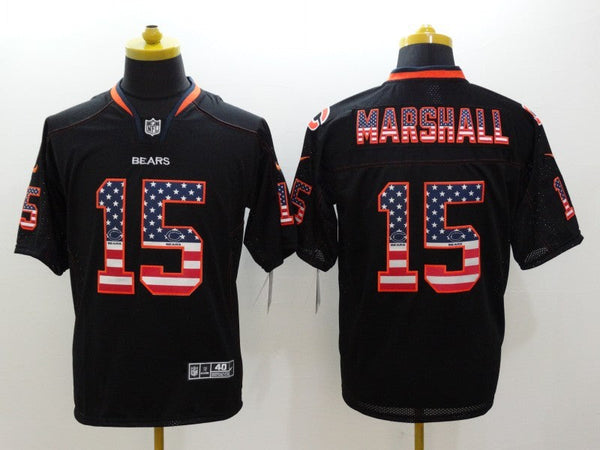 Men's Chicago Bears Brandon Marshall #15 Black Game Jersey