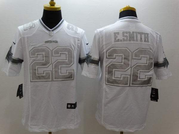 Men's Dallas Cowboys Emmitt Smith #22 White Game Jersey