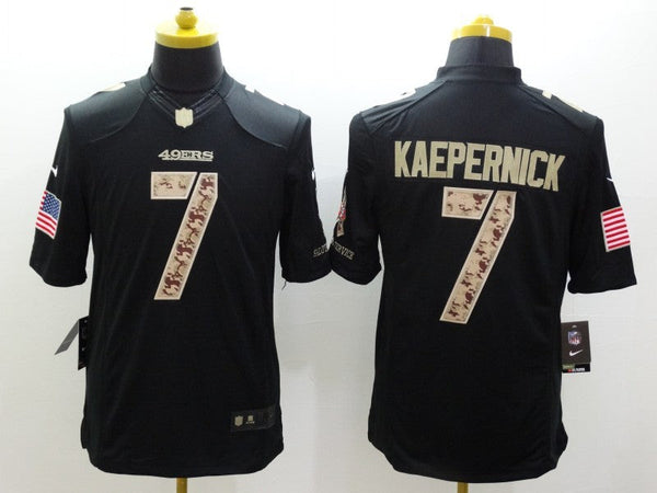 Men's San Francisco 49ers Colin Kaepernick #7 Black Alternate Game Jersey