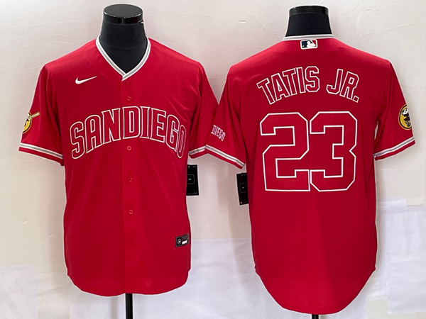 Men's San Diego Padres Fernando Tatis Jr. #23 Red Replica Player Jersey