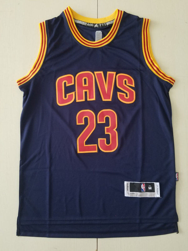 Men's Cleveland Cavaliers LeBron James #23 Navy Swingman Custom Jersey