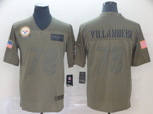 Men's Pittsburgh Steelers Alejandro Villanueva #78 Brown Game Jersey