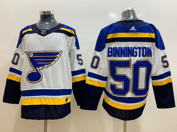 Men's St. Louis Blues Jordan Binnington #50 White Breakaway Player Jersey