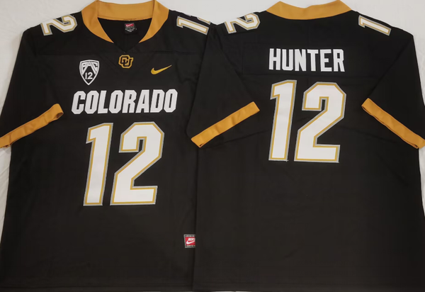 Men's Colorado Buffaloes Travis Hunter #12 Black Player Game Jersey