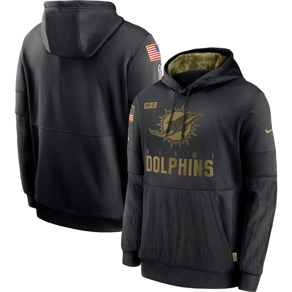 Men's Miami Dolphins NFL 2020 Salute to Service Hoodie Black