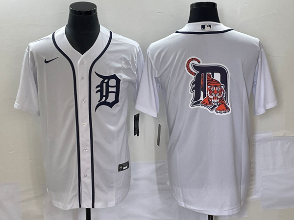 Men's Detroit Tigers White Home Replica Team Jersey