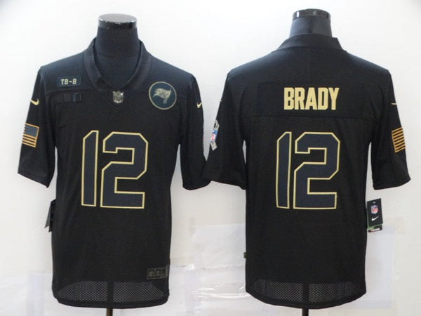 Men's Tampa Bay Buccaneers Tom Brady Black 2020 Salute To Service Limited Jersey