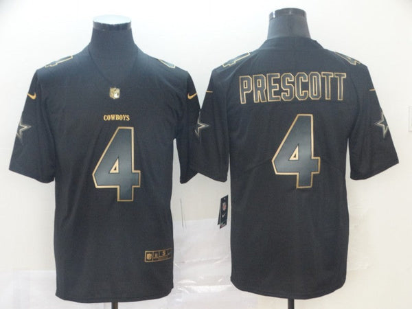 Men's Dallas Cowboys Dak Prescott #4 Black Player Game Jersey