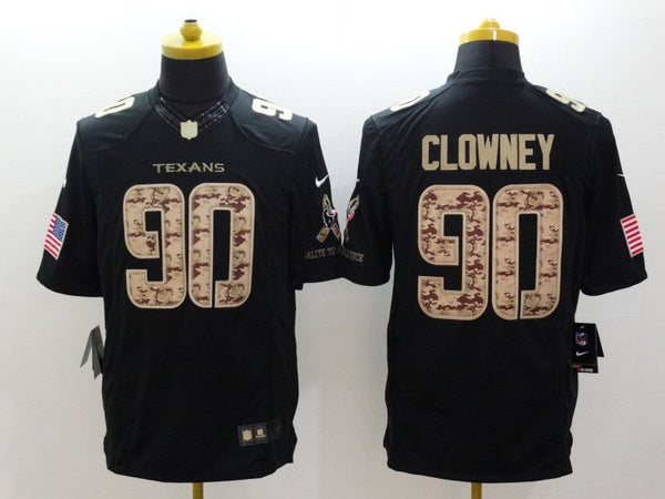 Men's Houston Texans Jadeveon Clowney #90 Black Game Player Jersey