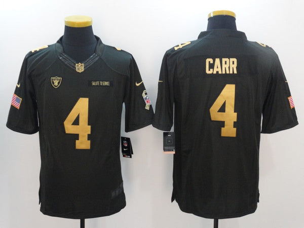 Men's Las Vegas Raiders Derek Carr #4 Black Team Player Jersey