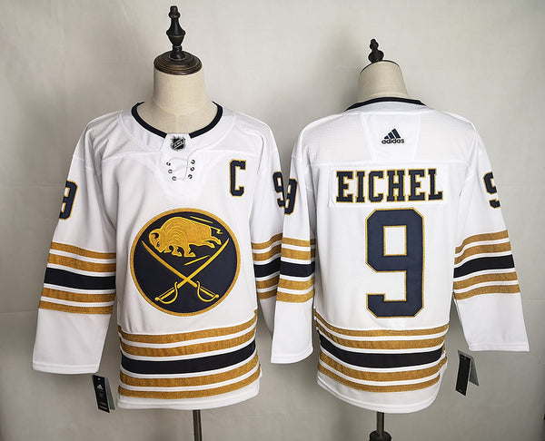 Men's Buffalo Sabres Jack Eichel #9 White Player Jersey