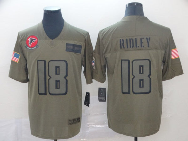 Men's Atlanta Falcons Calvin Ridley #18 Brown Game Jersey