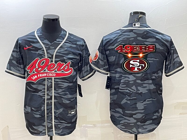 Men's San Francisco 49ers Grey Camouflage Game Jersey