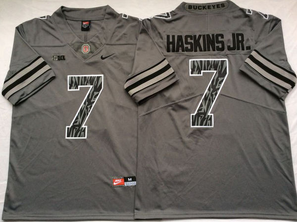 Men's Ohio State Buckeyes Dwayne Haskins #7 Gray Player Game Jersey