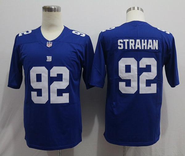 Men's New York Giants Michael Strahan #92 Blue Game Retired Player Jersey