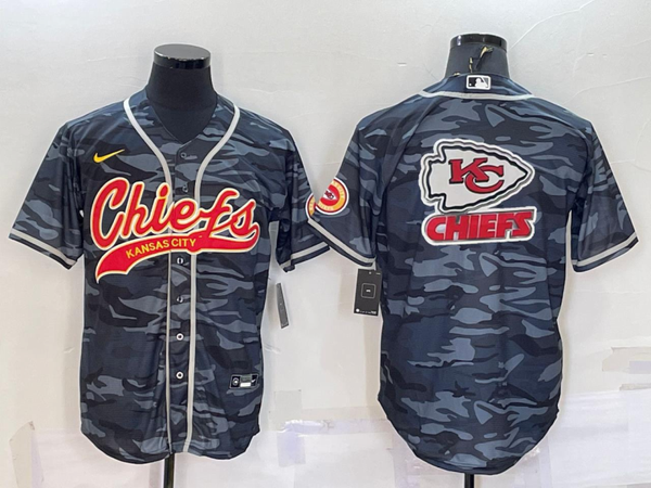 Men's Kansas City Chiefs Grey Camouflage Game Jersey