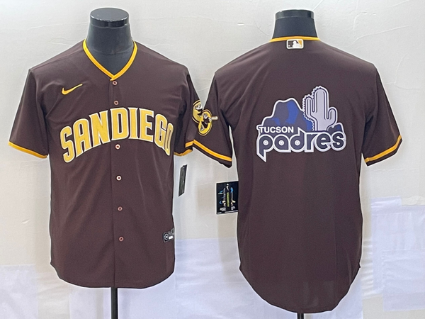 Men's San Diego Padres Brown Road Replica Team Jersey