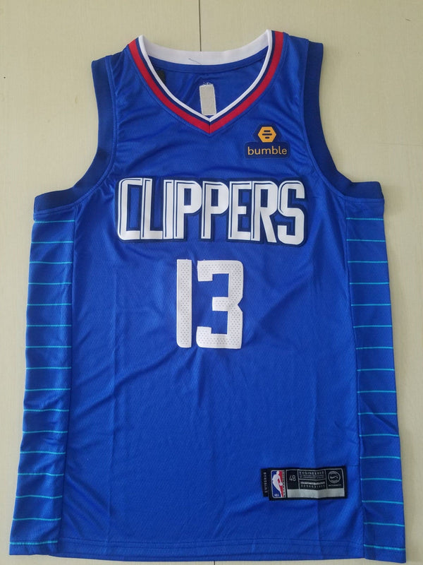 Men's LA Clippers #13 Paul George 19/20 Swingman Jersey Blue