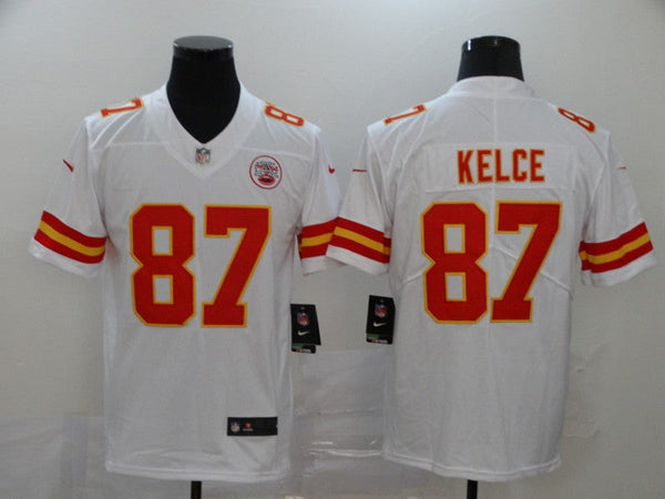 Men's Kansas City Chiefs Travis Kelce #87 White Game Jersey