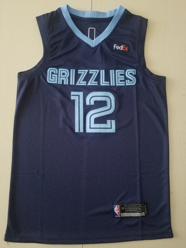 Men's Memphis Grizzlies Ja Morant #12 Navy Replica Fast Break Jersey