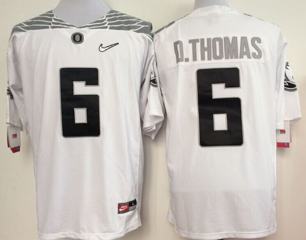 Men's Oregon Ducks De'Anthony Thomas #6 White Player Game Jersey