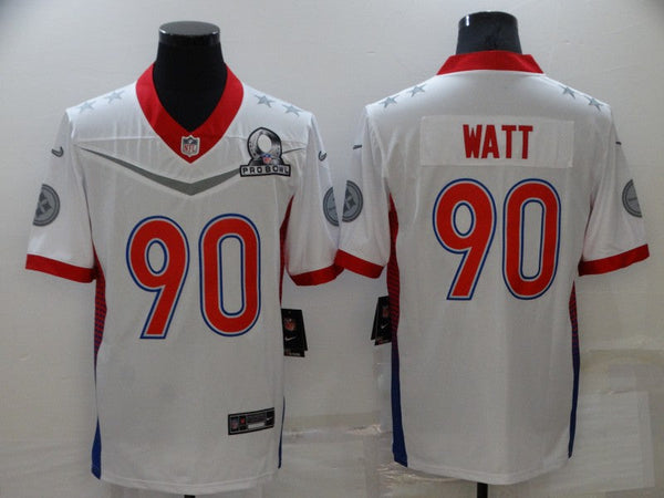 Men's Pittsburgh Steelers T.J. Watt #90 White All Star Game Jersey