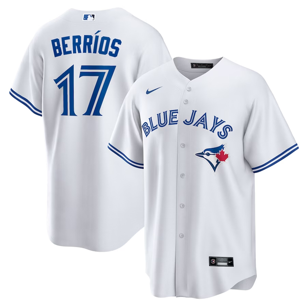 Men's Toronto Blue Jays Jos¨¦ Berr¨ªos #17 White Home Replica Player Jersey