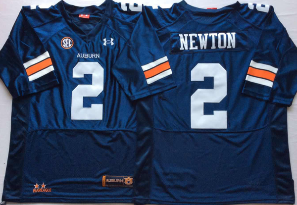 Men's Auburn Tigers Cam Newton #2 Navy Team Player Game Jersey