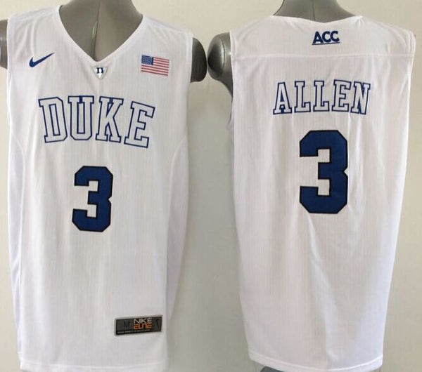 Men's Duke Blue Devils Grayson Allen #3 White Player Jersey