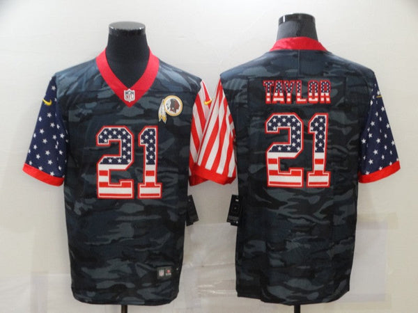 Men's Washington Redskins Sean Taylor #21 Gray Camouflage Game Player Jersey