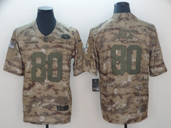 Men's San Francisco 49ers Jerry Rice #80 Camouflage Game Jersey