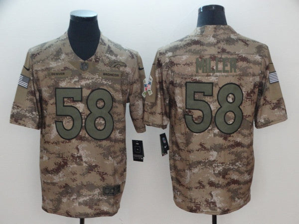 Men's Denver Broncos Von Miller #58 Camouflage Game Jersey