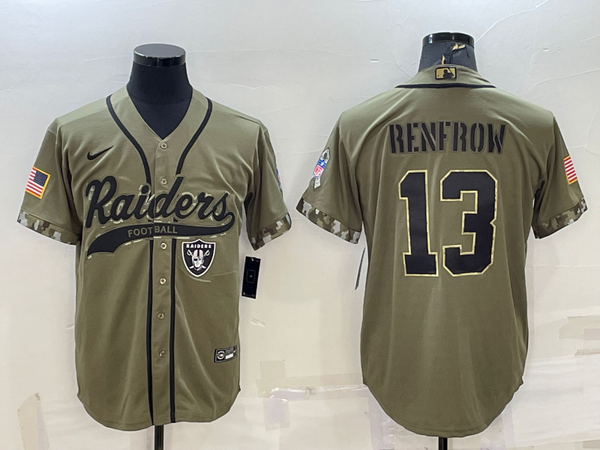 Men's Las Vegas Raiders Hunter Renfrow #13 Olive 2022 Salute To Service Limited Jersey Joint Edition