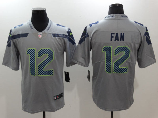 Men's Seattle Seahawks 12th Fan Gray Game Team Jersey