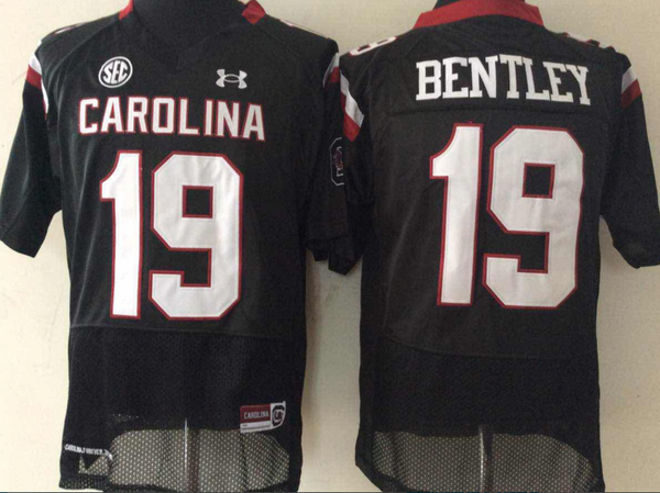 Men's South Carolina Gamecock Jake Bentley #19 Black Player Game Jersey