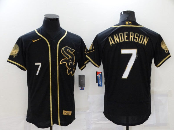 Men's Chicago White Sox Tim Anderson #7 Black Authentic Game Jersey