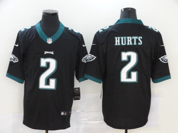 Men's Philadelphia Eagles Jalen Hurts #2 Black Game Jersey