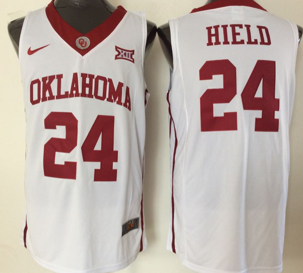 Men's Oklahoma Sooners Buddy Hield #24 White Player Game Jersey