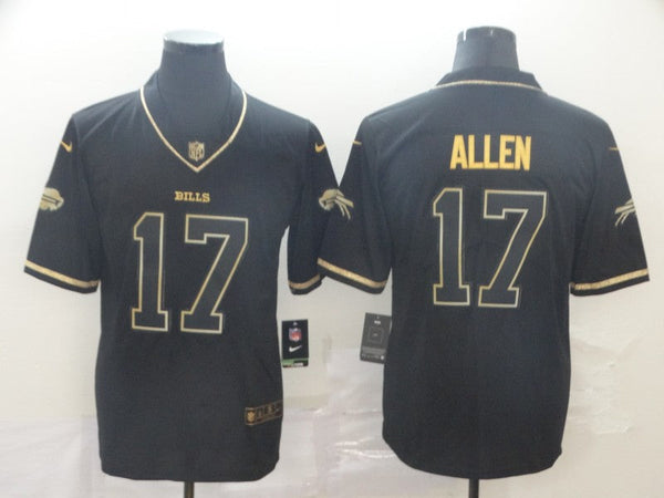 Men's Buffalo Bills Josh Allen #17 Black Alternate Player Game Jersey