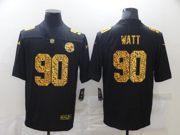 Men's Pittsburgh Steelers #90 T.J. Watt Black Player Game Jersey