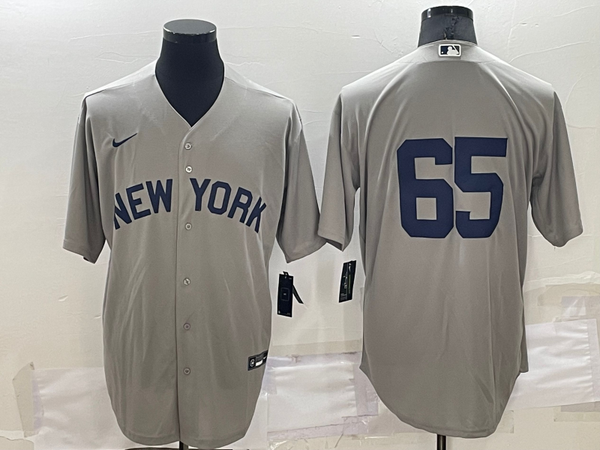 Men's New York Yankees Nestor Cortes Jr. #65 Gray Replica Player Name Jersey